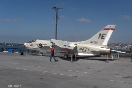 Vought F-8 Crusader was a single-engine, supersonic, carrier-based air superiority jet aircraft built by Vought for the United States Navy and the Marine Corps, replacing the...